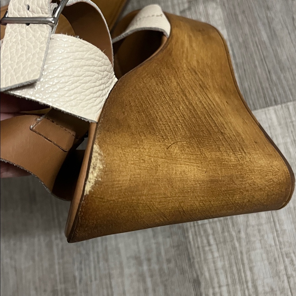 Steve Madden Leather Wedge Sandals - Picture 8 of 14